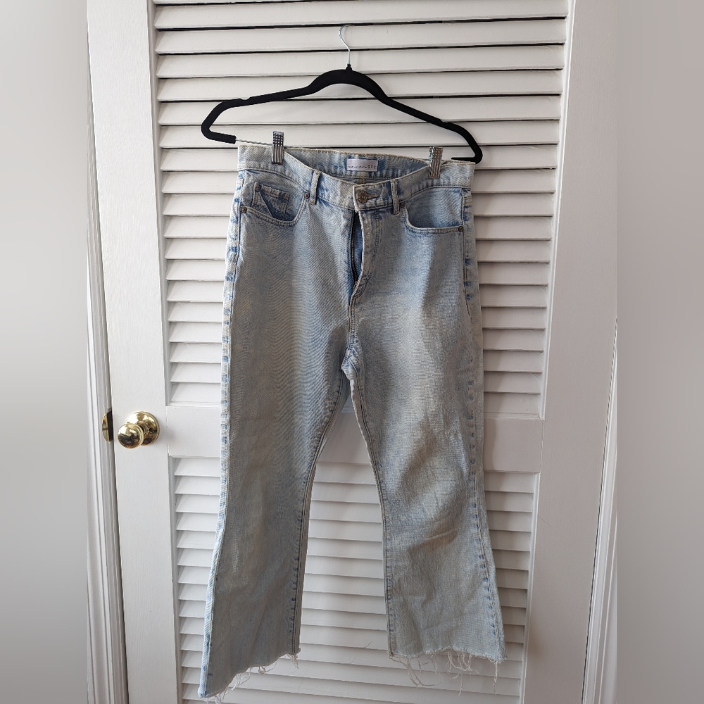 Loft high waist kick crop jeans - light wash - size 29 petite